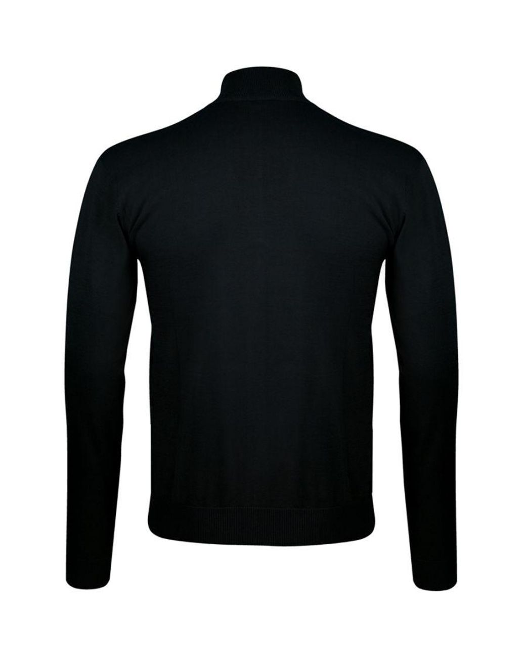 Sol's Black Gordon Full Zip Cardigan for men