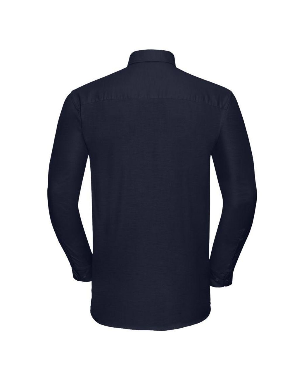 Russell Blue Oxford Easy-Care Long-Sleeved Shirt (Bright) for men