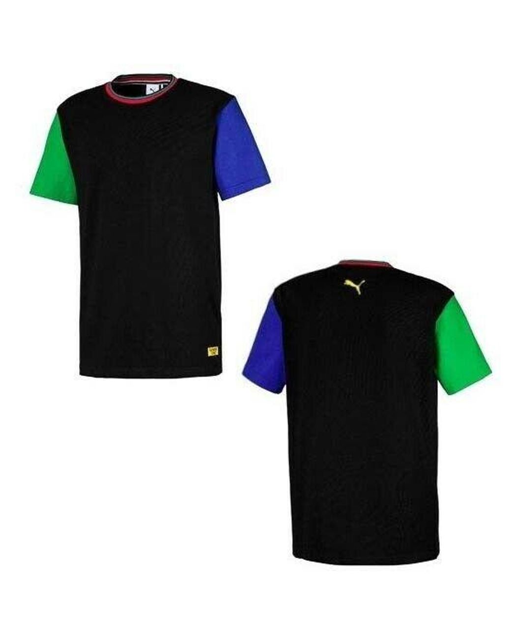 PUMA Black X Chinatown Market Colourblock Tee Casual T-Shirt 596165 01 for men