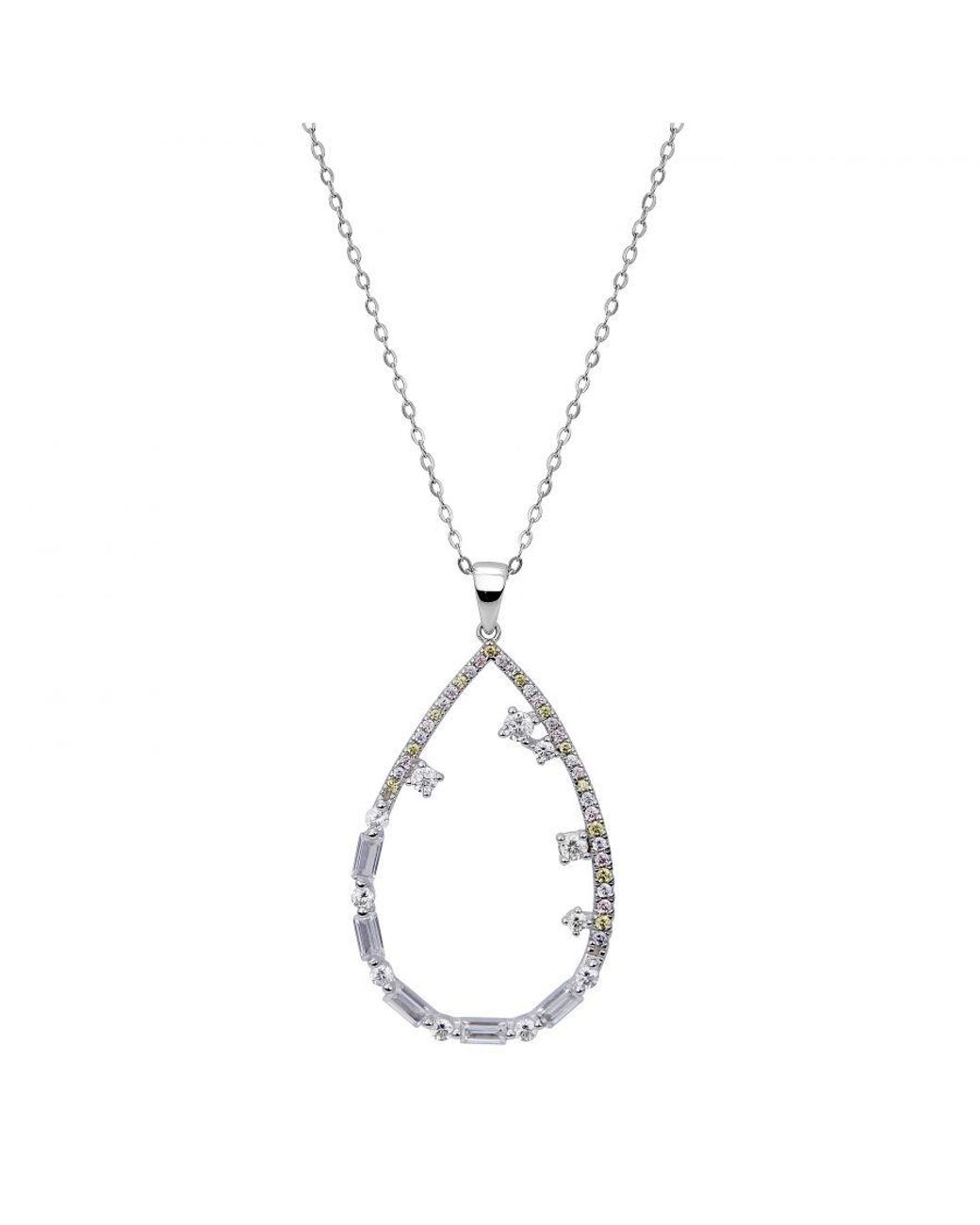 Orphelia Metallic 'Islia' 925 Sterling Set: Necklace + Earrings