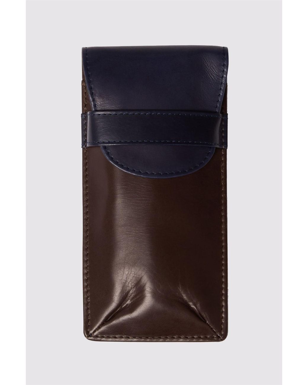 Limehaus Blue Leather Glass Case for men