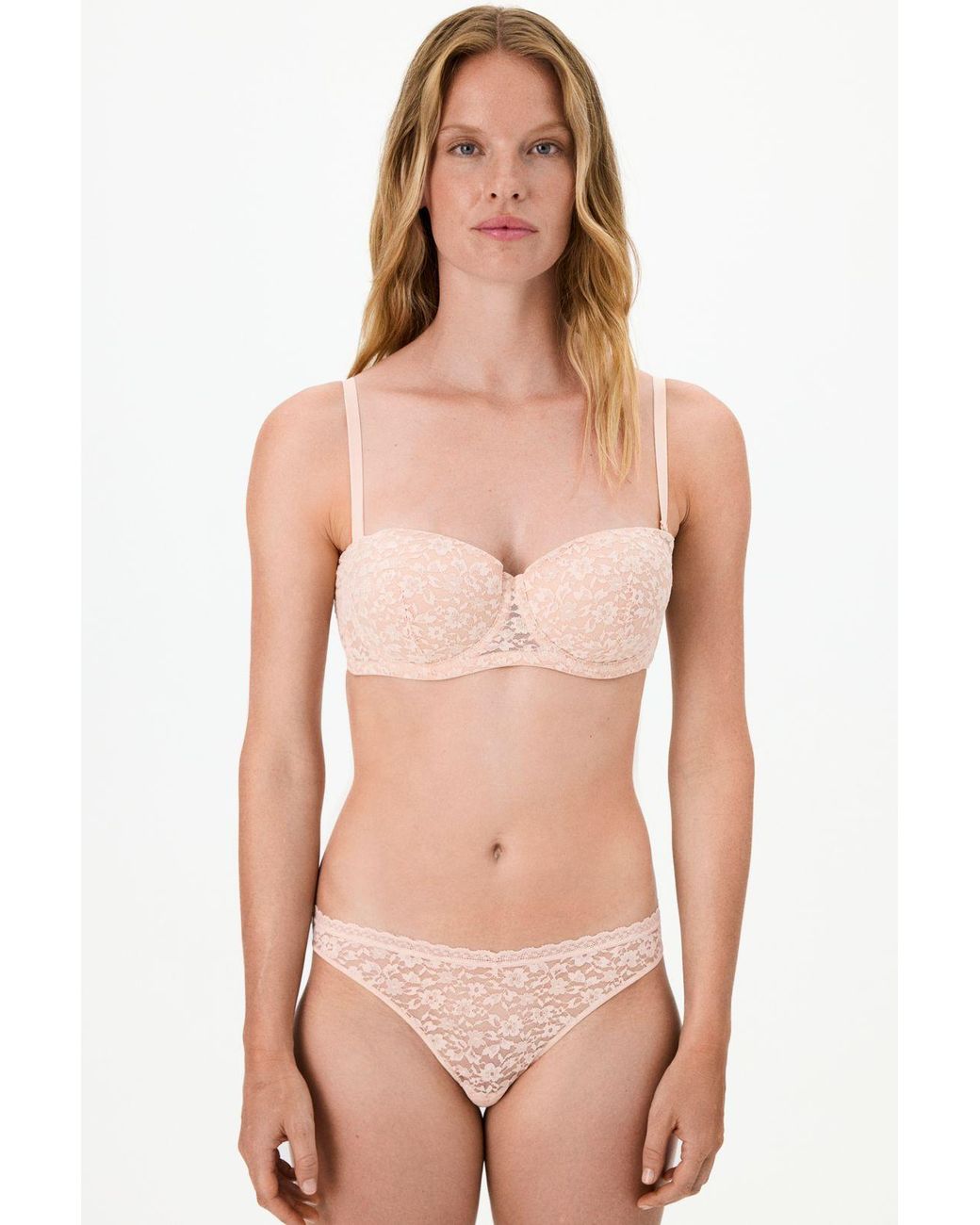 Penti Pink Lace Underwired Bra With Removable Straps