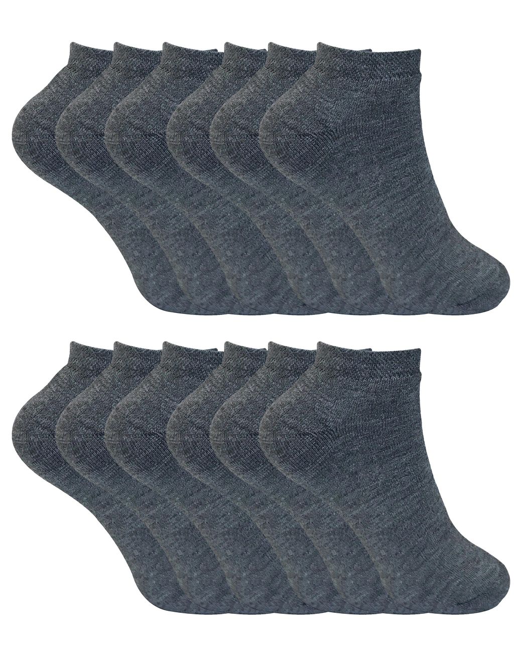 Sock Snob Blue Ladies Winter Low Cut Trainer Socks