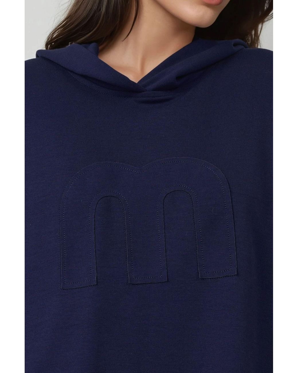 Hiccup Blue Hooded Oversized High Waist Two-Piece Coord Set