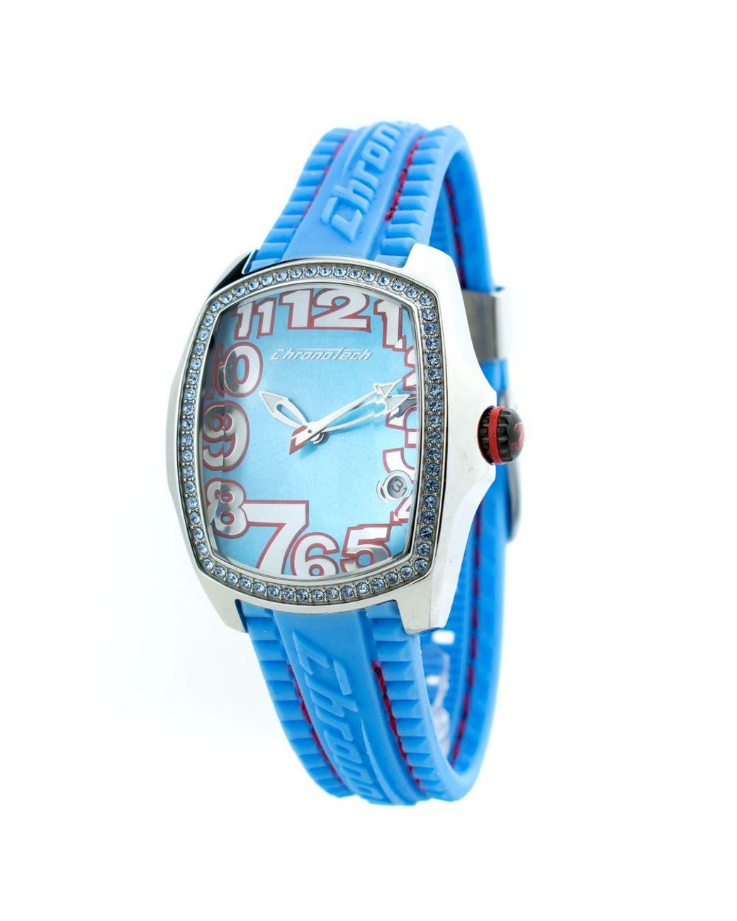 Chronotech Blue Rubber Watch