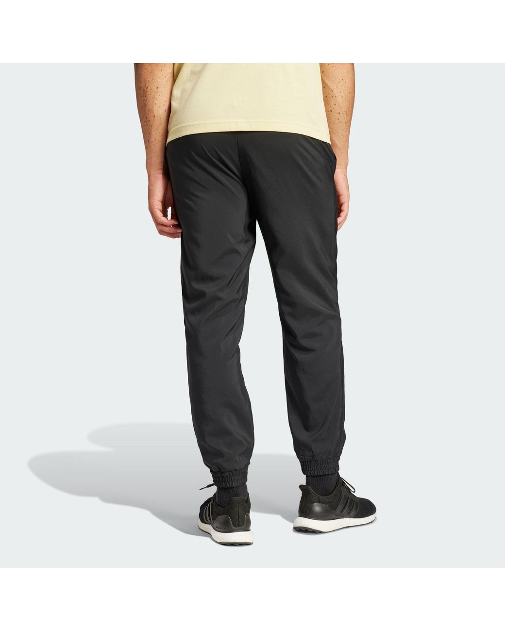 Adidas Black Essentials Small Logo Stanford Pants for men