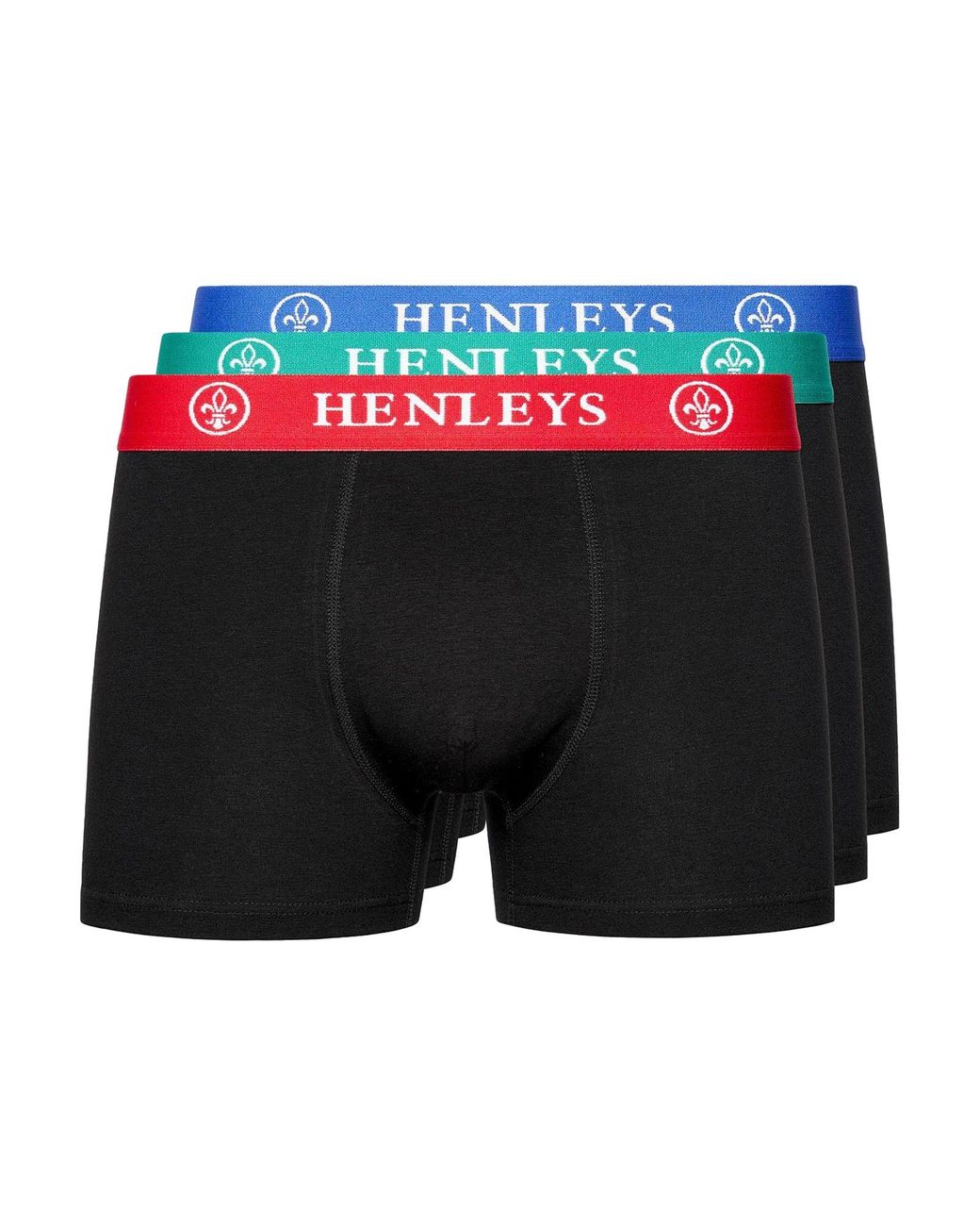 Henleys Black Primas Boxers 3Pk for men