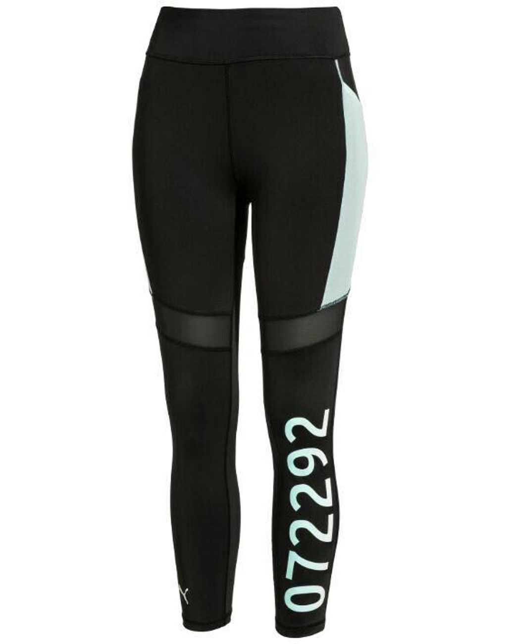 PUMA Black X Selena Gomez Sg Leggings Tight Fitness Fair Aqua 518523 03 Textile