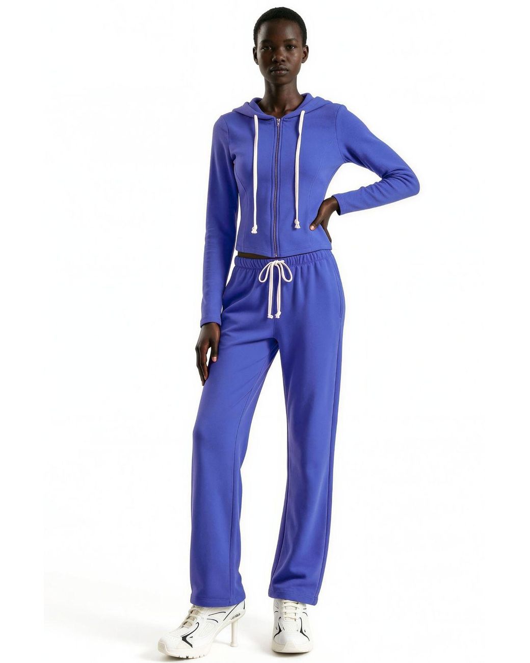 Busem Blue Wide-Leg Jersey Trousers
