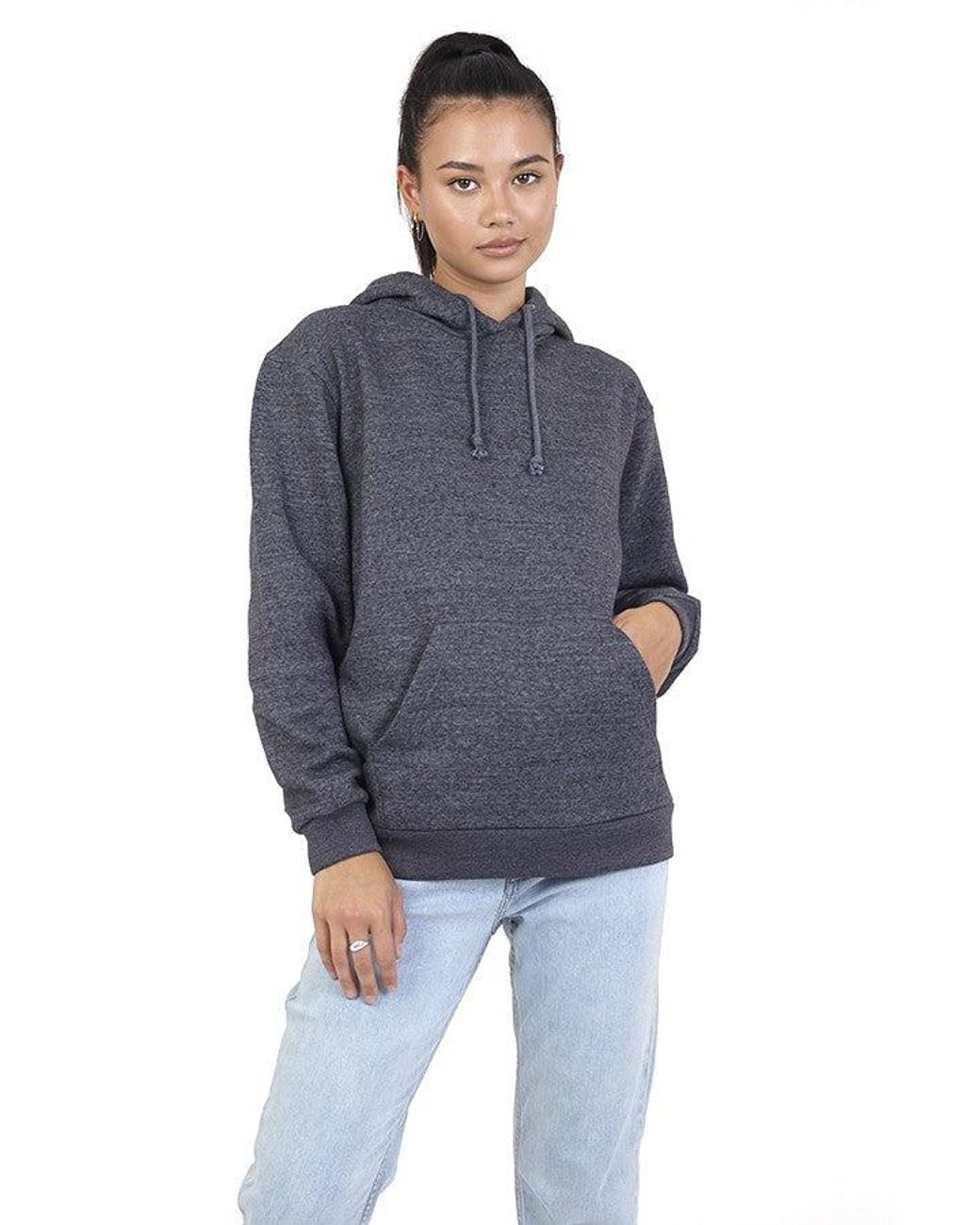 Brave Soul Blue Ladies Hoodies Warm Cotton Pullover Hooded