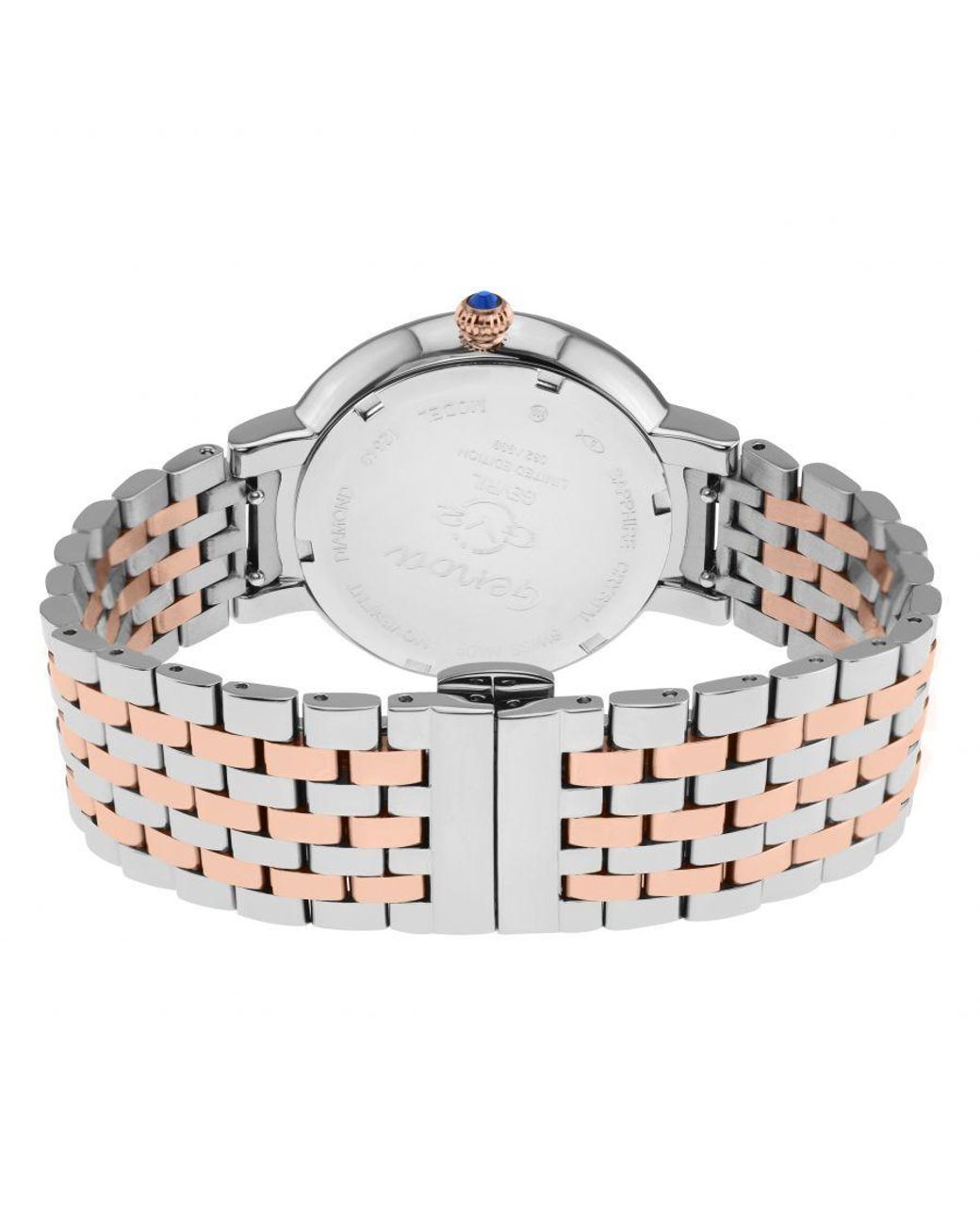 Gv2 Genoa Swiss Quartz Stainless Steel Mop Dial, Two Tone Watch in