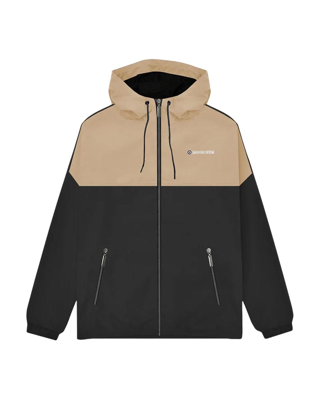 Lambretta Black Ss26 Contrast Panel Jacket /Cashew) for men