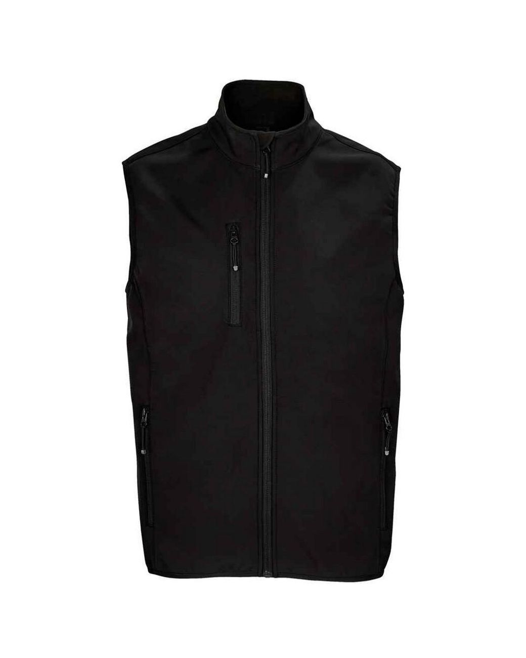 Sol's Black Falcon Softshell Recycled Body Warmer for men