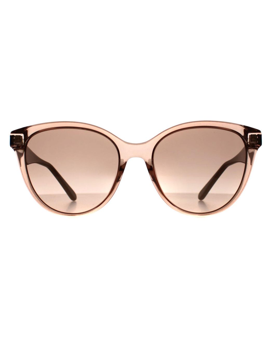 Ferragamo Brown Cat Eye Crystal Sand Rose Sf1073S