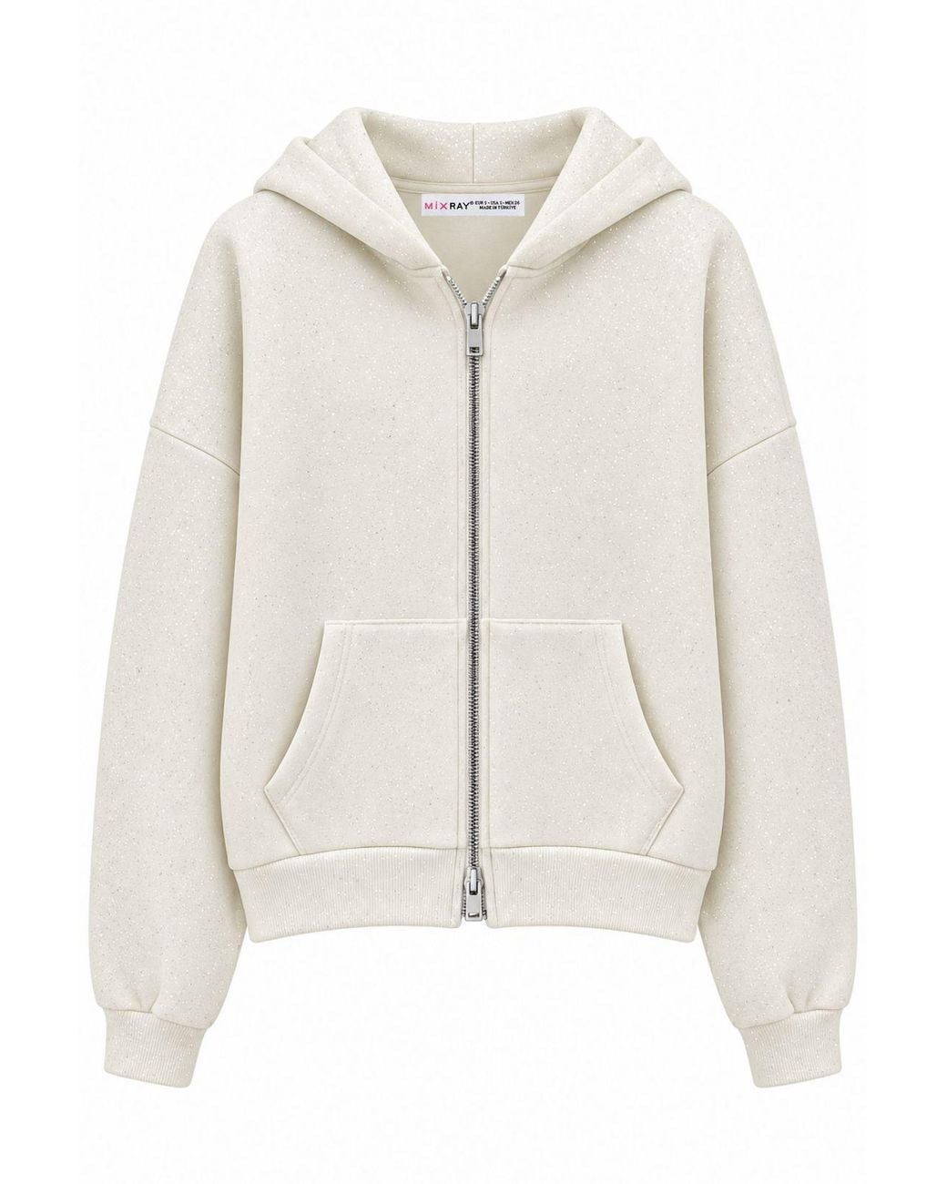MixRay White Pullover Hoodie
