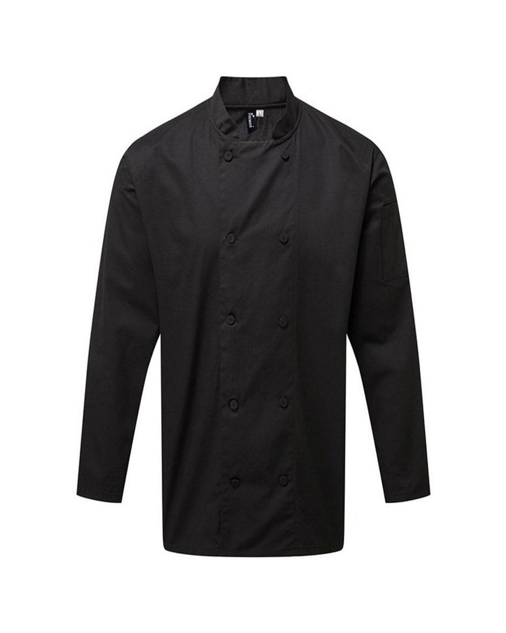 PREMIER Black Coolchecker Long-Sleeved Chef Jacket for men