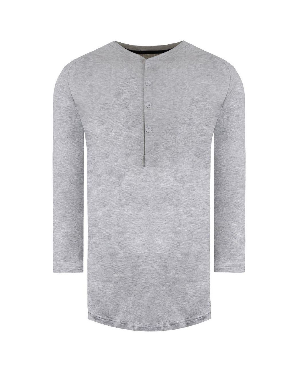 Under Armour Gray Recovery Sleepwear Henley Top Modal for men