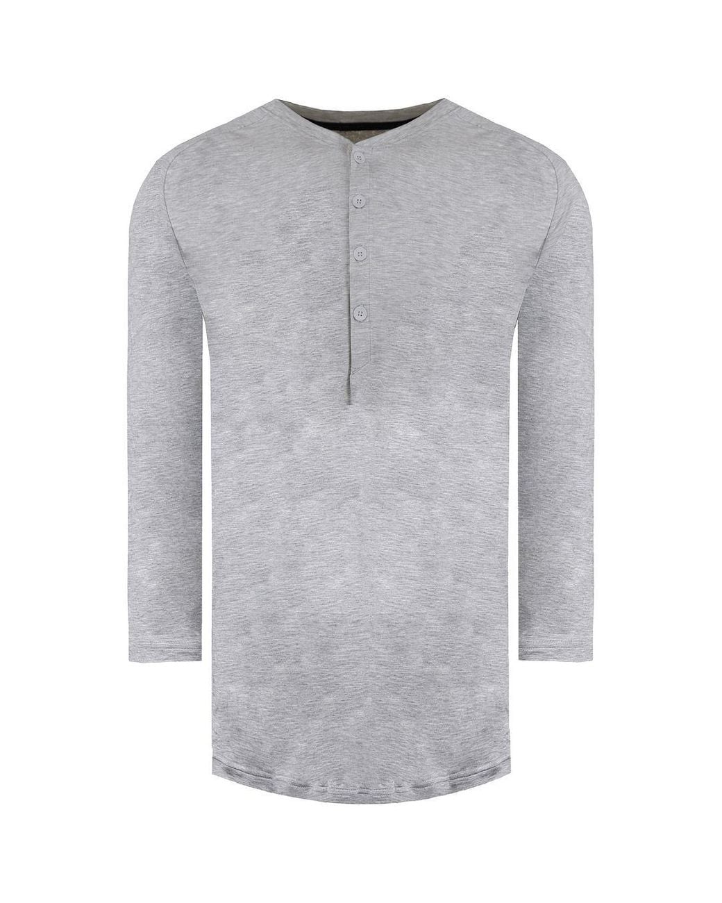 Under Armour Gray Recovery Sleepwear Henley Top Modal for men