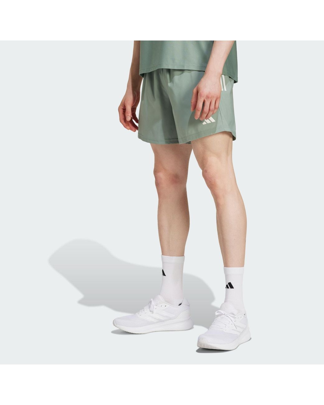 Adidas Green Own The Run Shorts for men