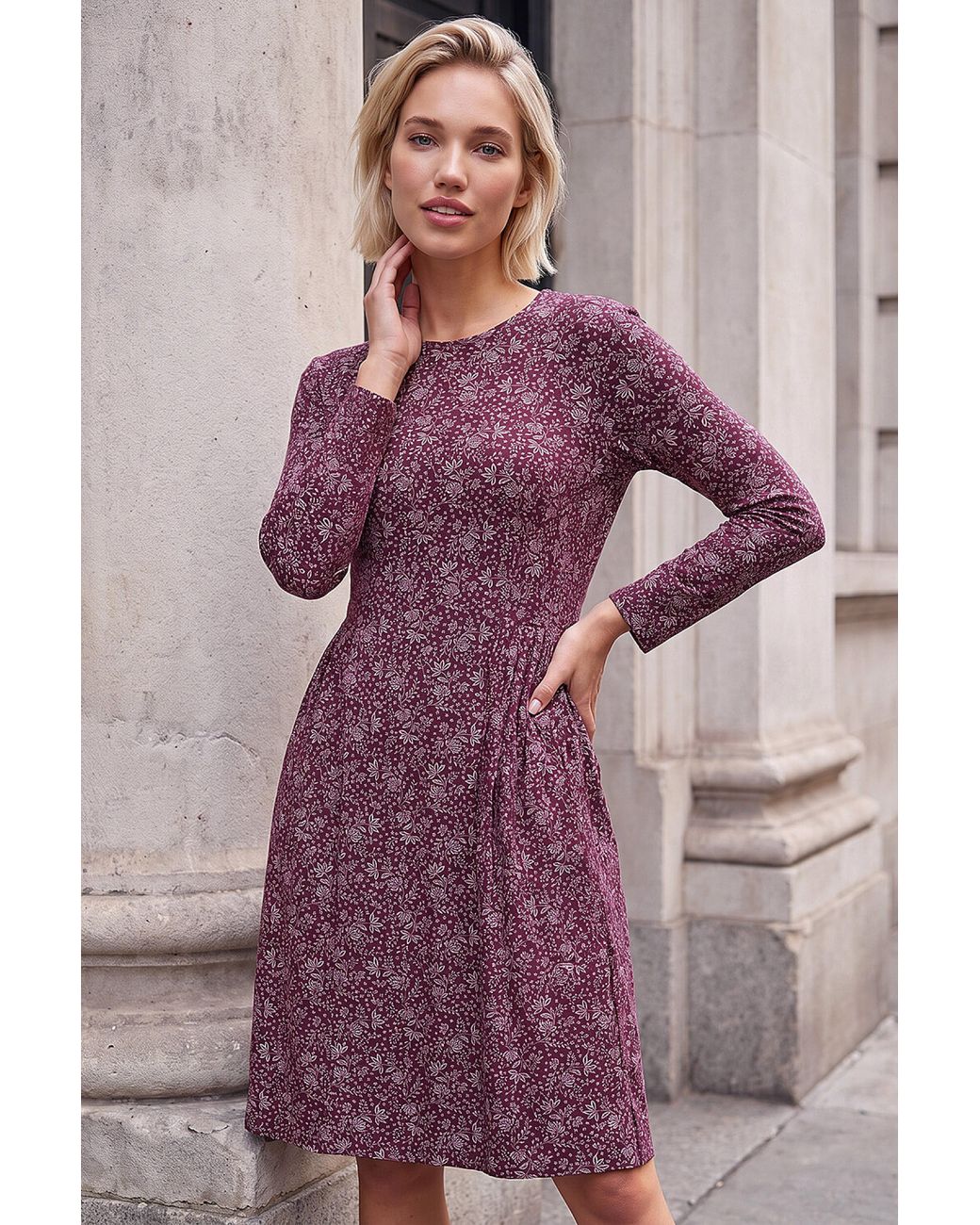 Roman Purple Side Detail Short Dress