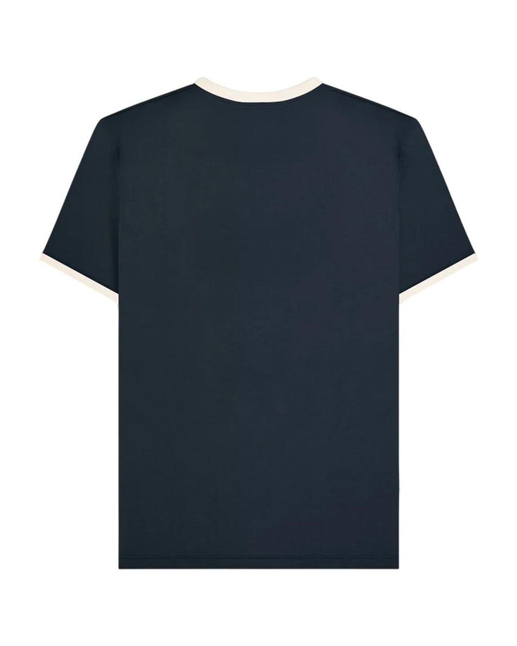 Lambretta Blue Ss25 Ringer Logo T-Shirt Cotton for men