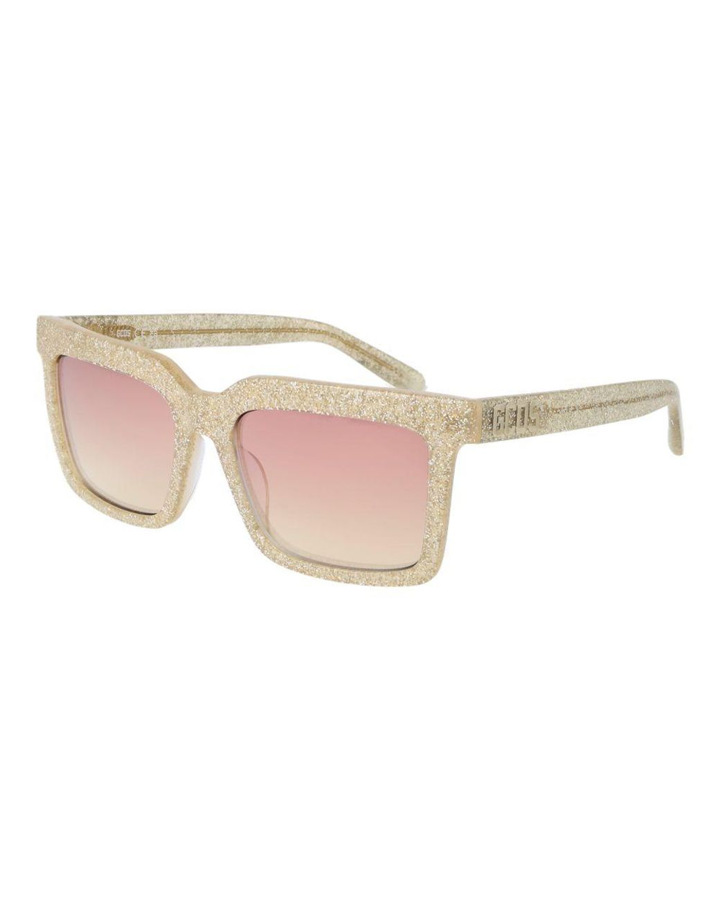 Gcds Natural Gold Acetate Sunglasses