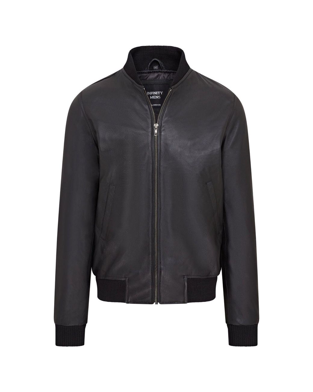 Infinity Leather Gray Soft Ma-1 Varsity Bomber Jacket for men
