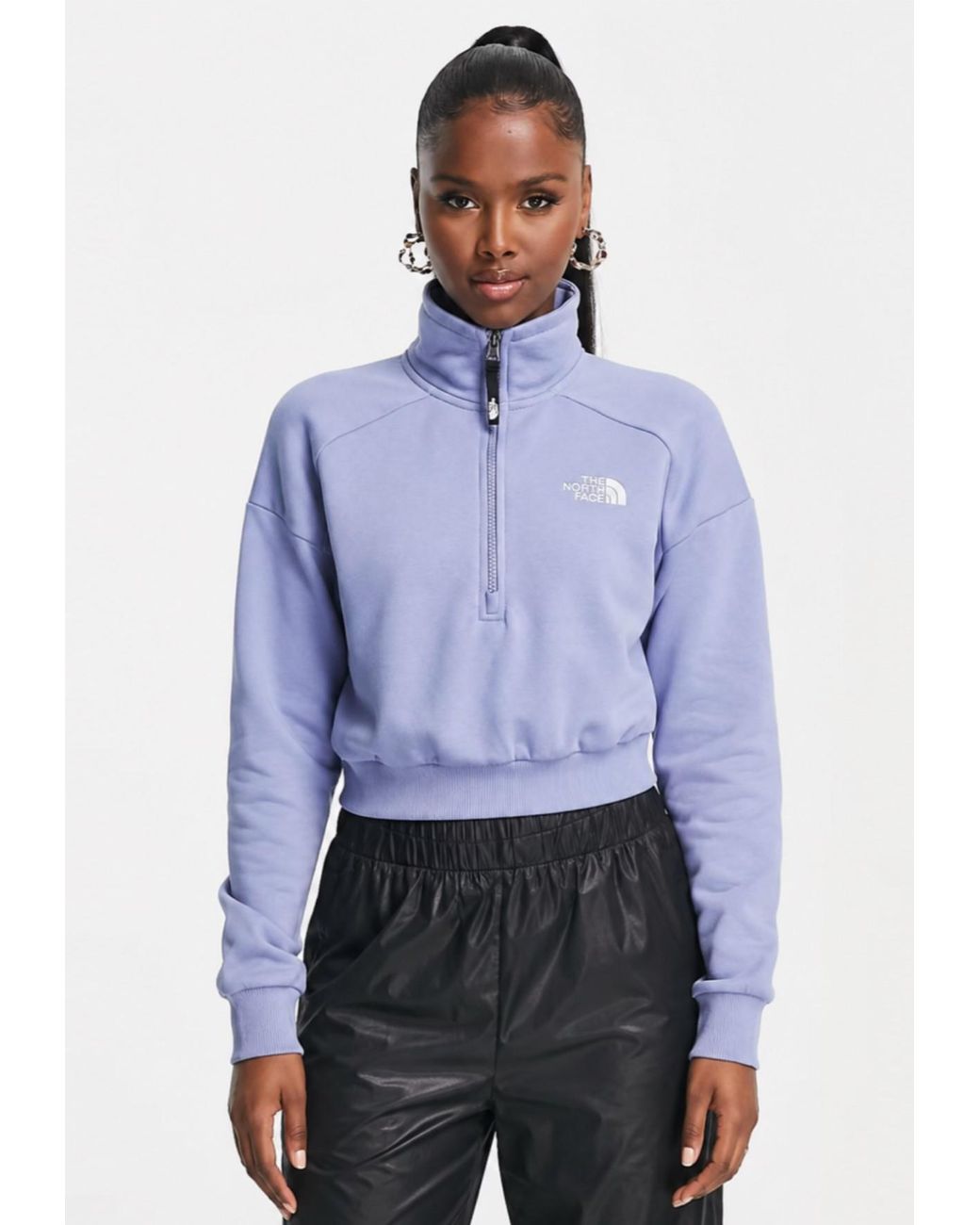The North Face Blue 1/4 Zip Fleece Sweat