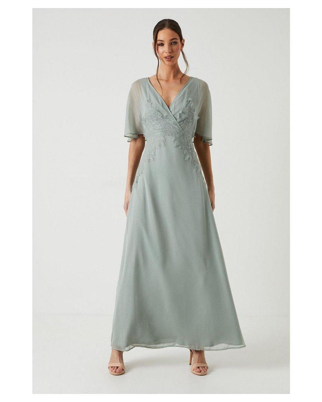 Coast Batwing Sleeve Lace Chiffon Bridesmaids Maxi Dress Lyst UK