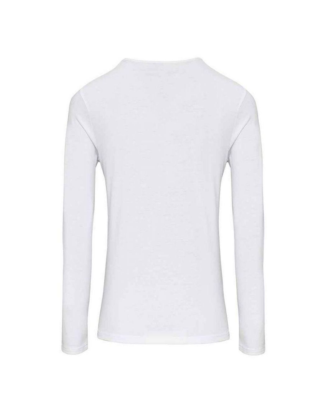 PREMIER White Ladies Long John Plain Roll Sleeve T-Shirt