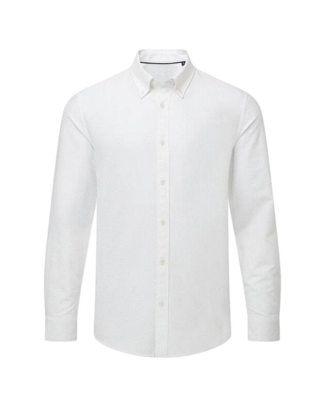 Asquith & Fox White Oxford Long-Sleeved Formal Shirt Cotton for men