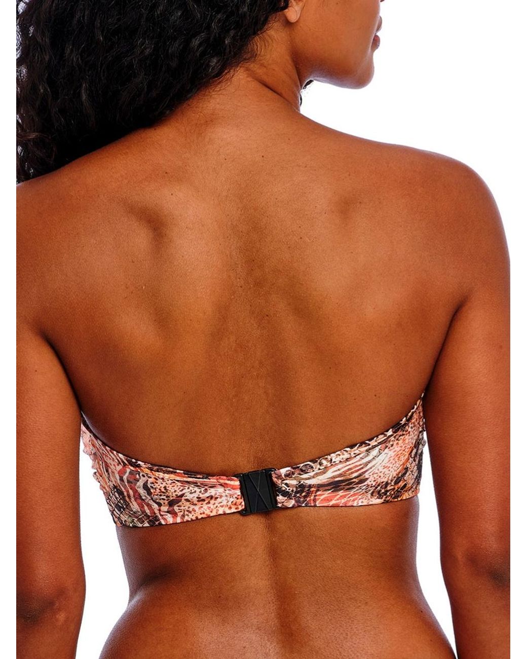 Freya Brown Desert Cat Bandeau Bikini Top
