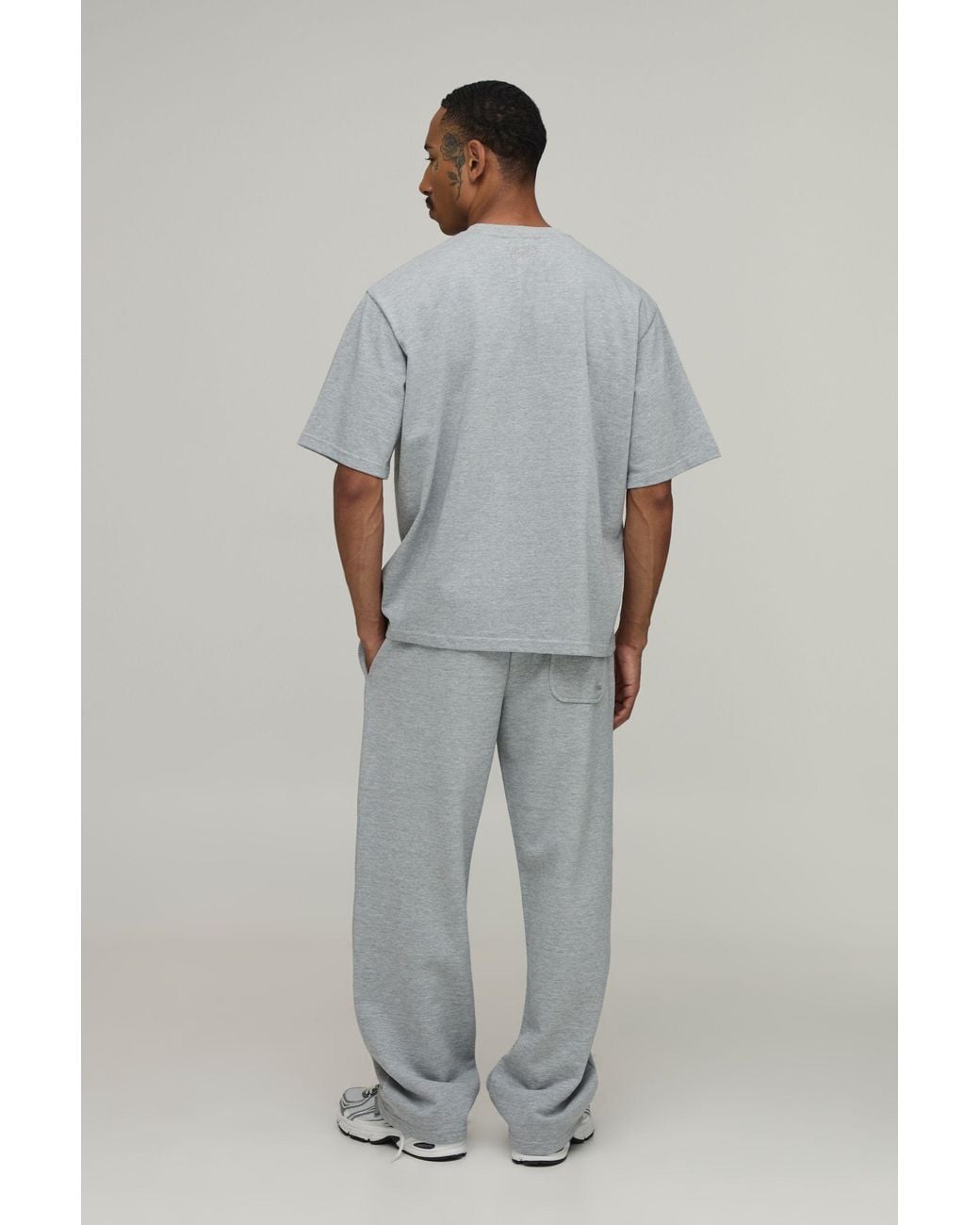 BoohooMAN Gray Oversized Premium 280Gsm T-Shirt for men