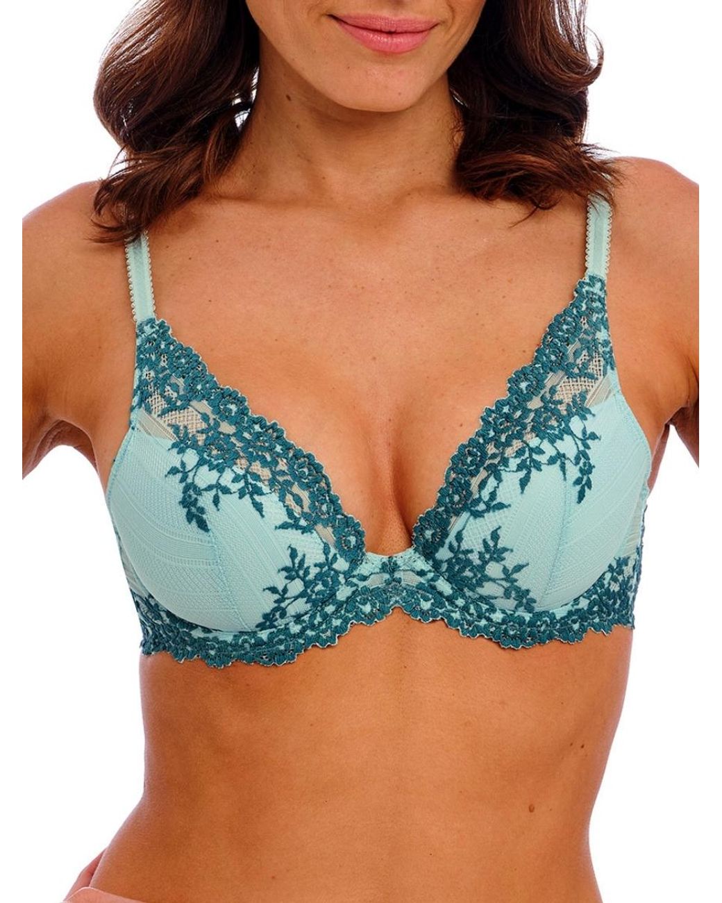 Wacoal Blue Embrace Lace Plunge Underwire Bra