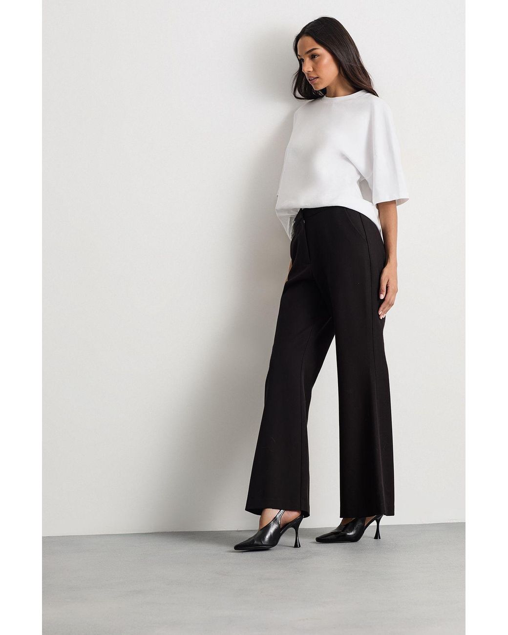 Warehouse Gray Premium Skinny Kick Flare Tailored Trouser