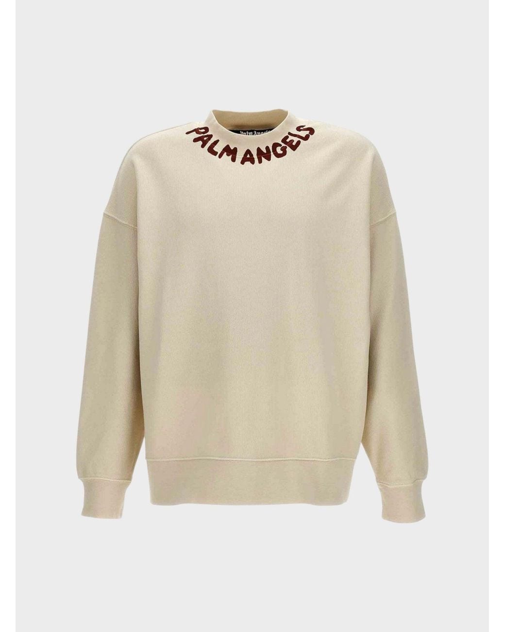 Palm Angels Natural Seasonal Logo Crewneck for men
