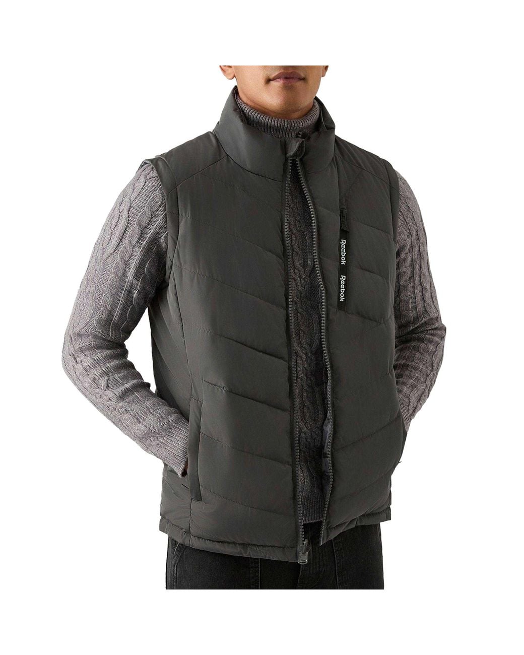 Reebok Gray Reversible Gilet for men