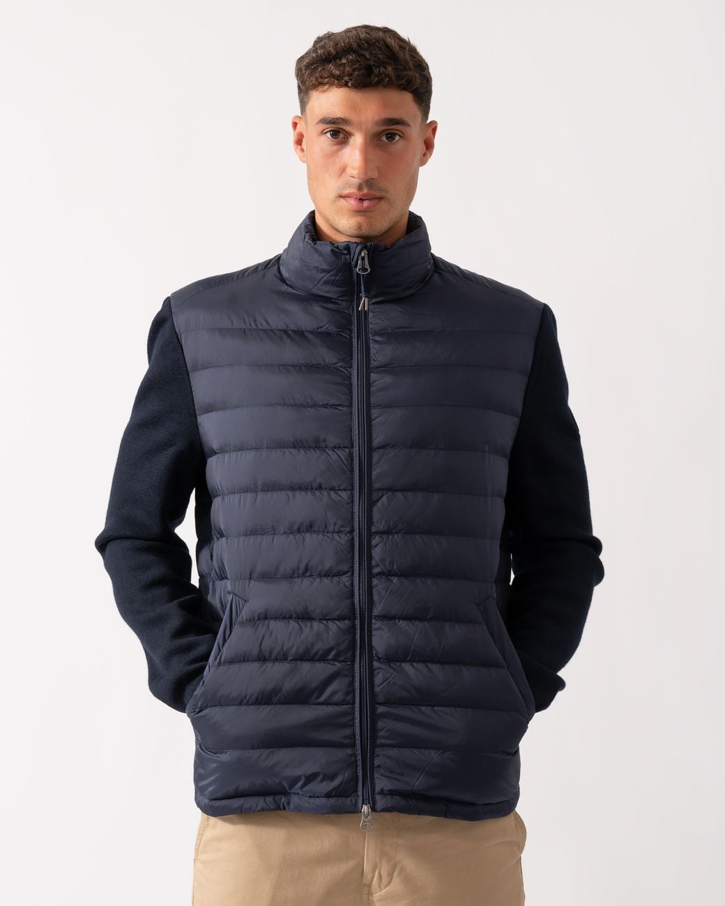 Gant Blue Mixed Media Hybrid Jacket for men