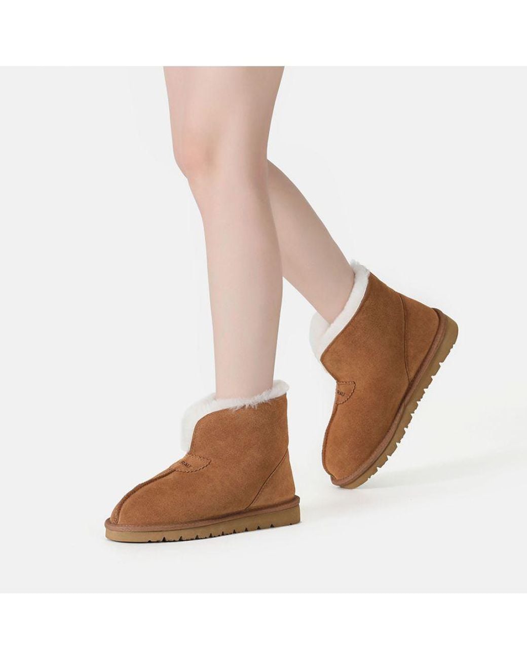 EVER AU Brown Owl Ankle Slippers