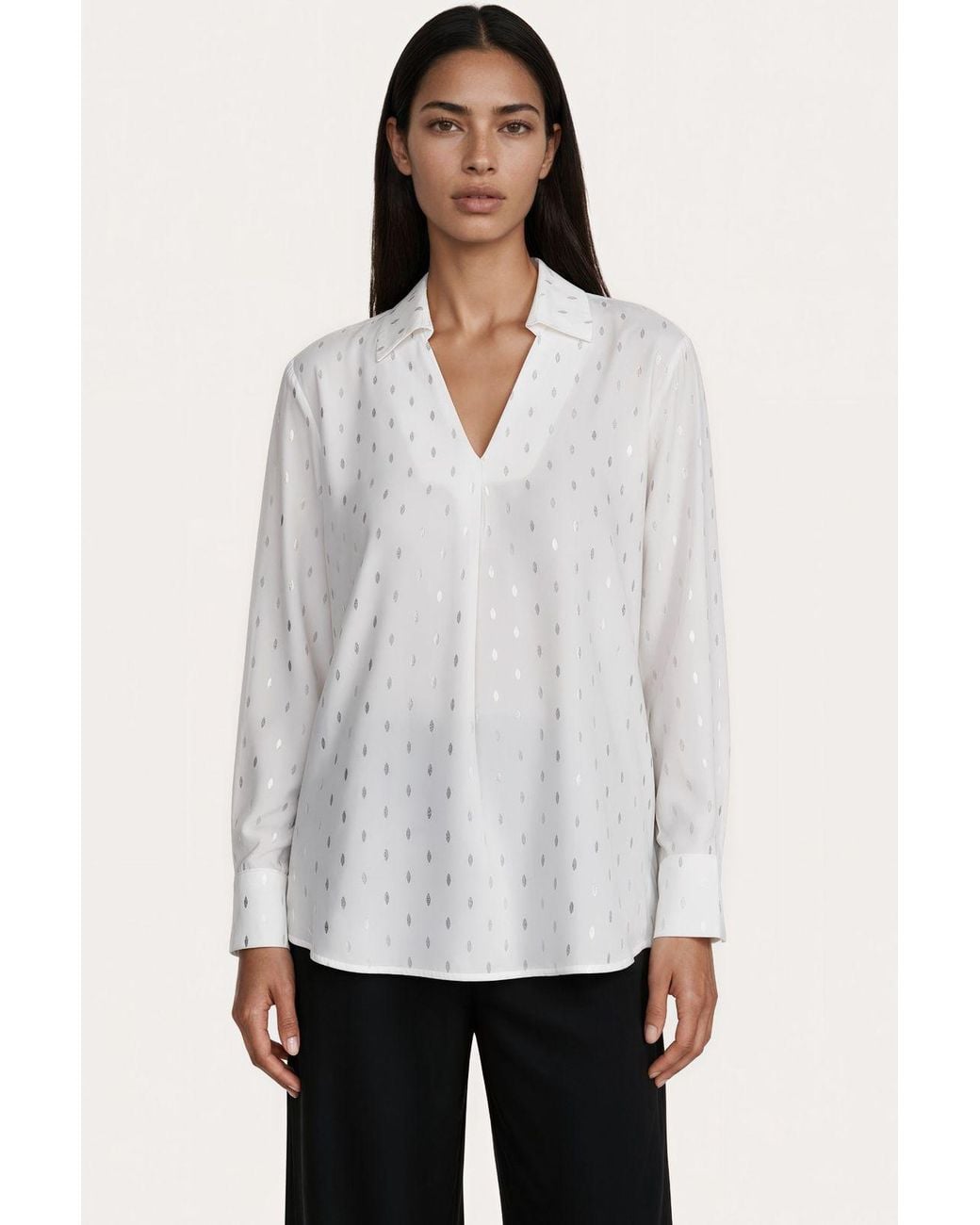 Msn-Collection White Lycra T-Shirt