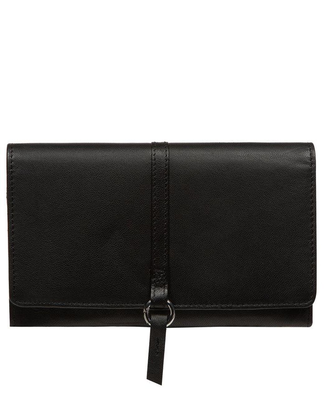 NiNa Amora Black 'Floriana' Leather Purse