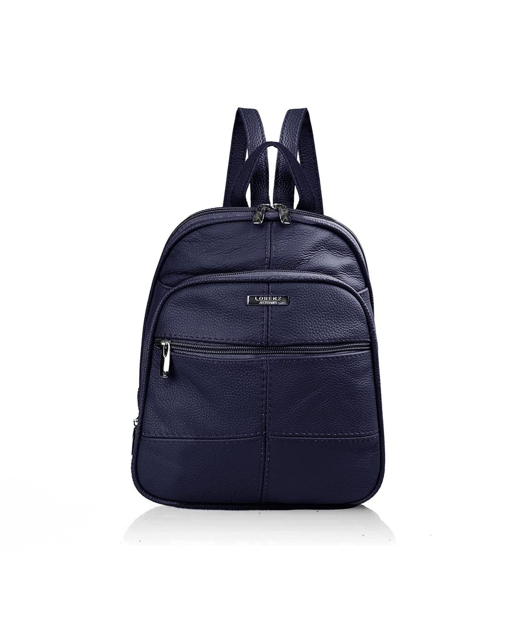 Woodland Leathers Blue Genuine Leather Backpack