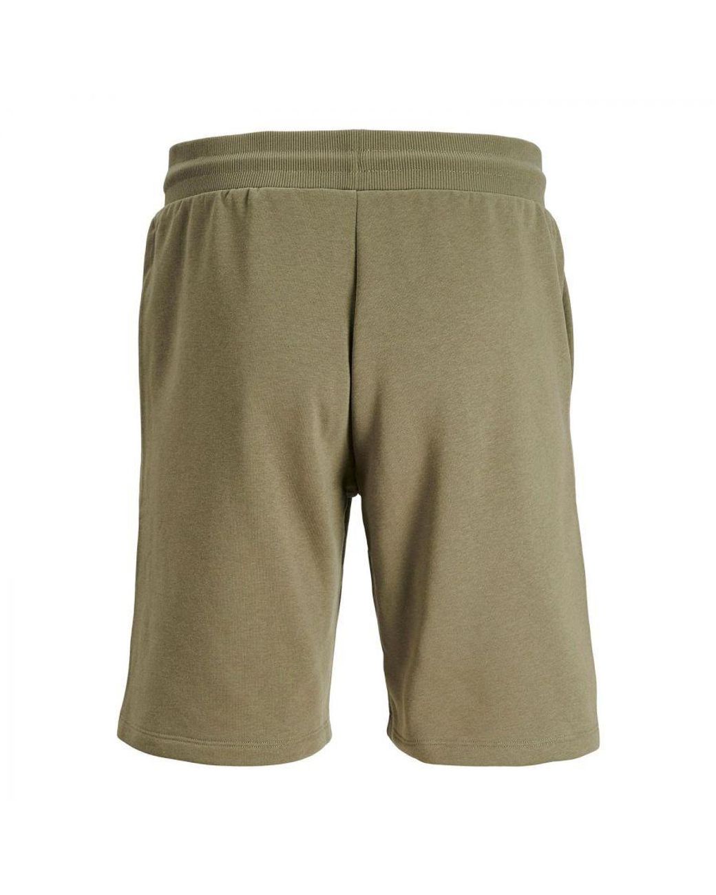 Jack & Jones Green Shorts Regular Fit Basic Cotton Blended Sweat Dusty for men