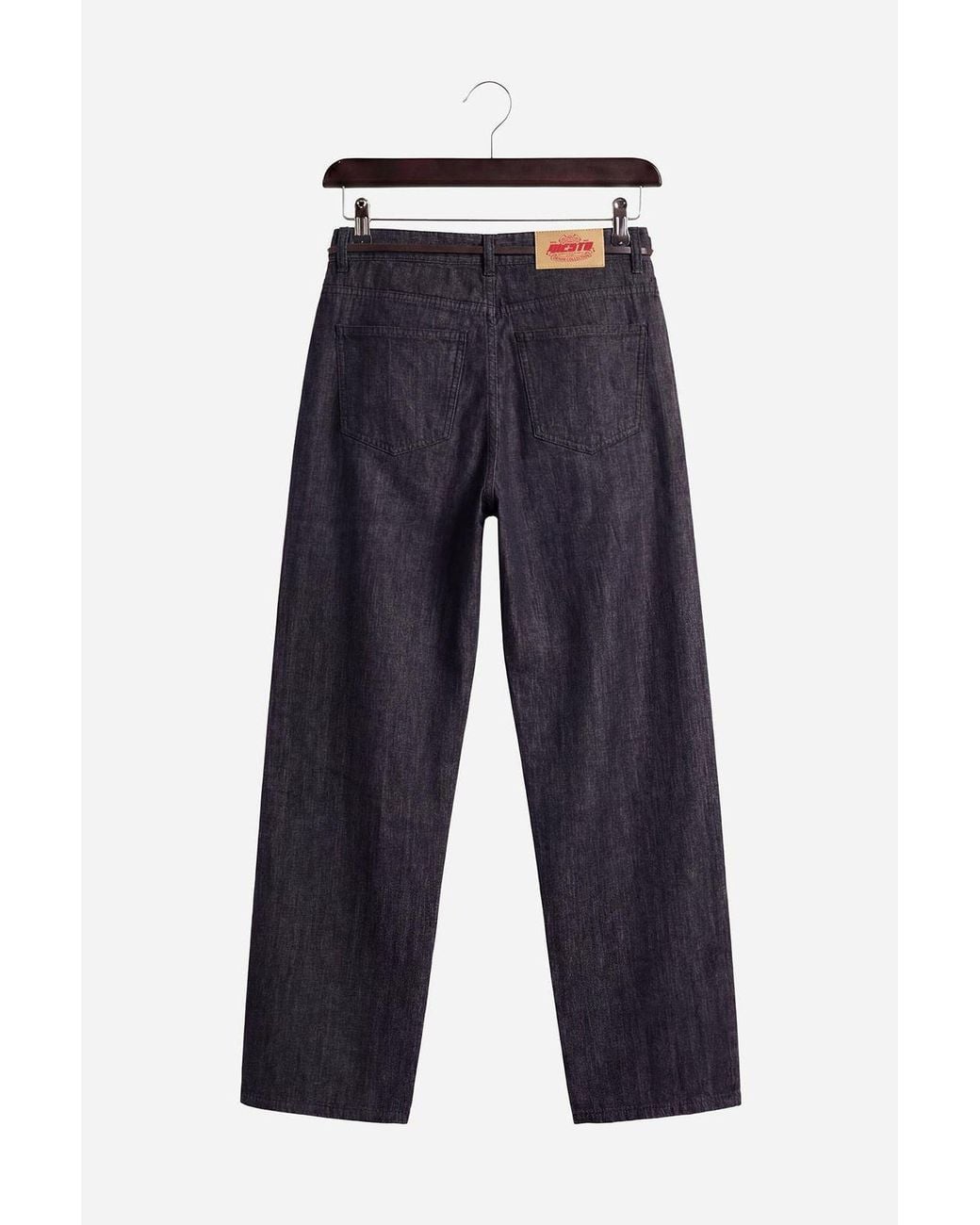 Giesto Blue Mid-Waist Straight-Leg Jeans for men