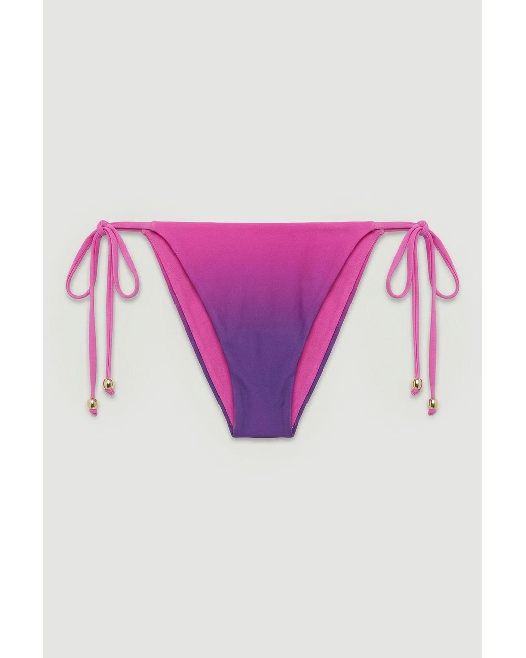 Karen Millen Pink Ombre Tie Side Bikini Bottom