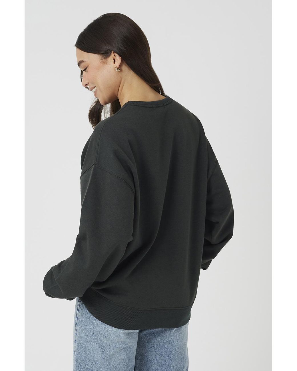 Brave Soul Black Slogan Crew Neck Sweatshirt