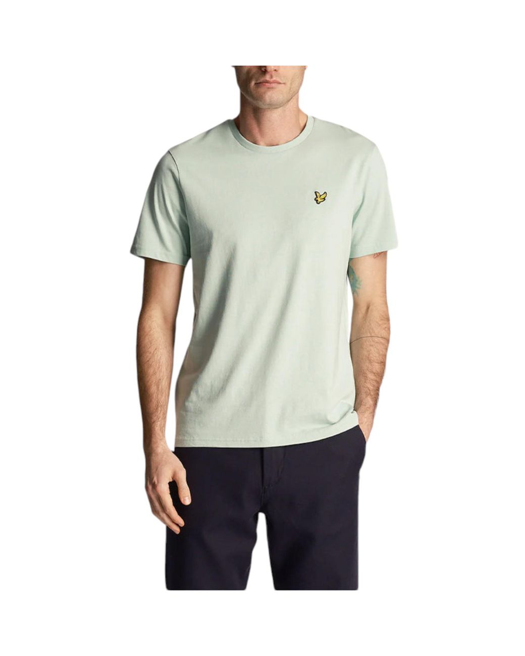 Lyle & Scott Green Short Sleeve T Shirts Regular Fit Crew Neck Summer Cotton Tee for men