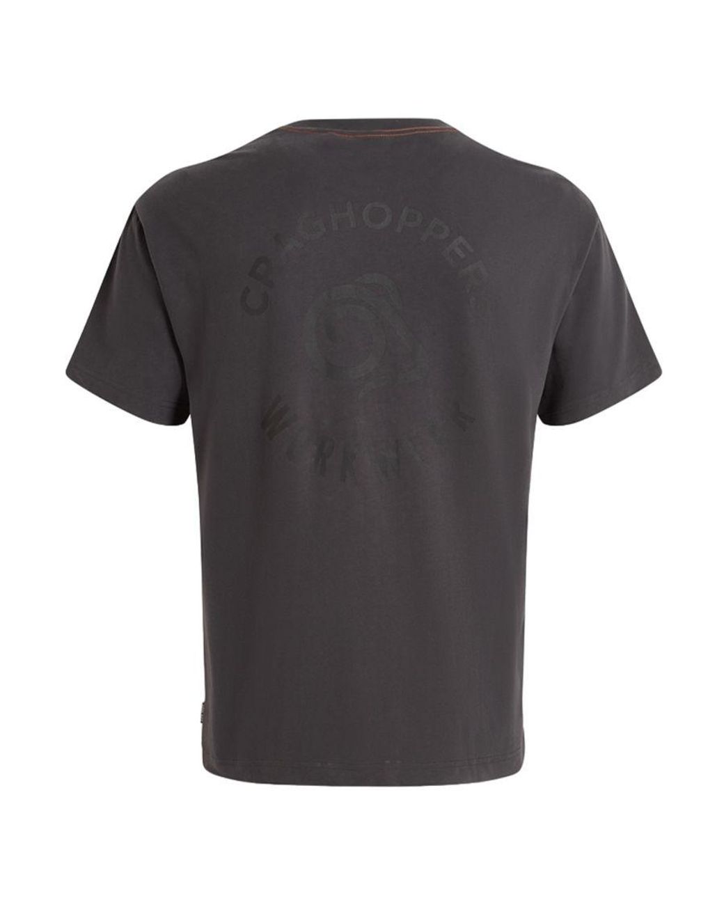 Craghoppers Black Wakefield Pocket T-Shirt (Carbon) for men