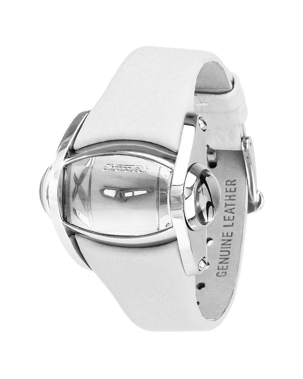 Chronotech Metallic Leather Watch