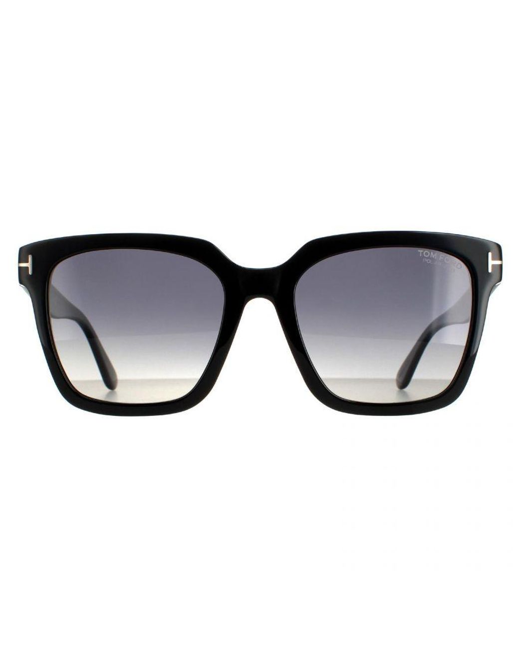 Tom Ford Black Square Shiny Smoke Polarized Selby Ft0952